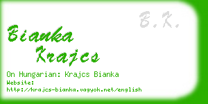 bianka krajcs business card